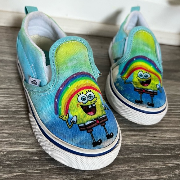 Vans Spongebob Squarepants X Classic Slip-On "IMAGINAAATION"toddler 8.5 - Picture 1 of 7